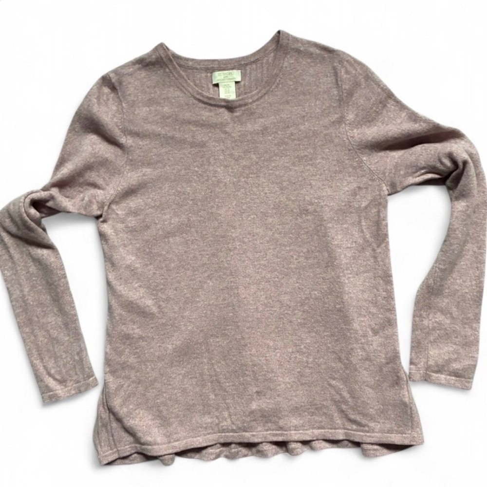 Saint Tropez West Cashmere 2Ply Lavender Heather Crewneck Sweater X-Large